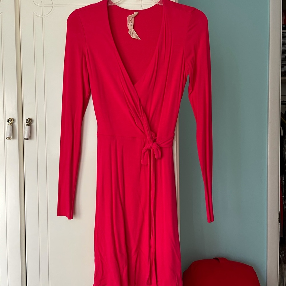 Bailey44 hot pink wrap dress